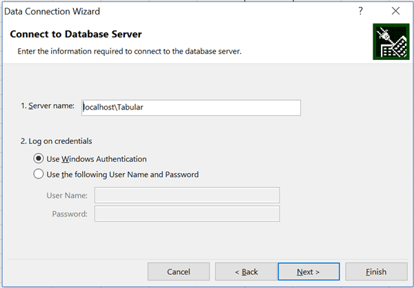 Connect to Database Server in Power View
