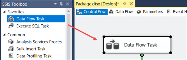 creating data flow in SSIS