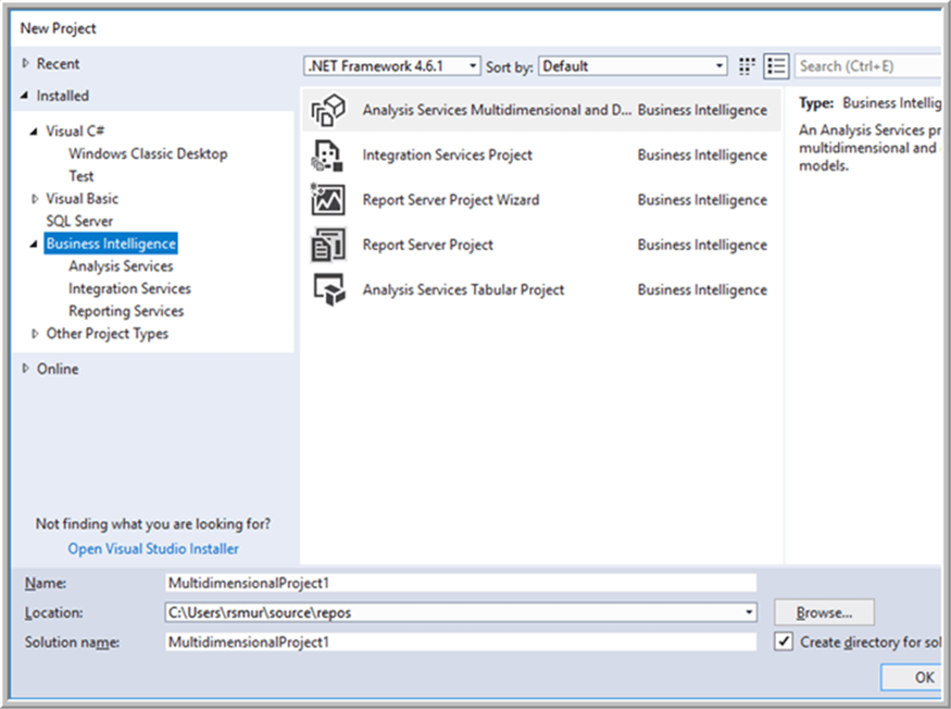 Visual Studio - Description: Visual Studio Reporting Projects