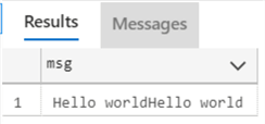 t-sql replicate hello world 2 times