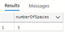 t-sql count number of spaces