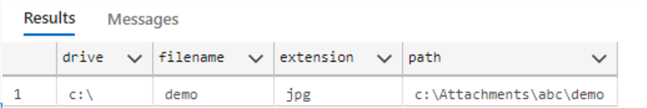 sql server get drive, filename, extension