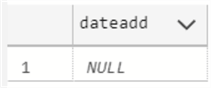 dateadd with null values