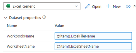 map parameter sheet name to metadata