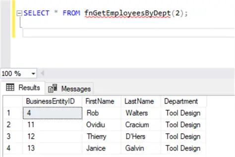 Table-Valued Function