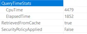 query time stats