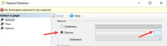 switch to backup device