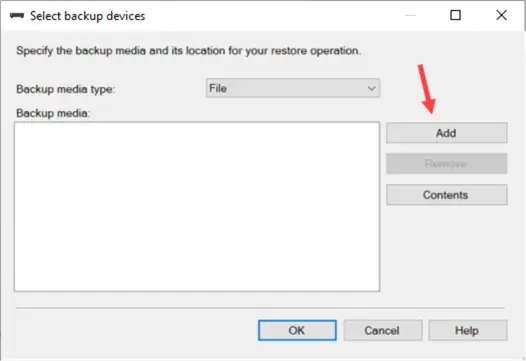 add new backup device