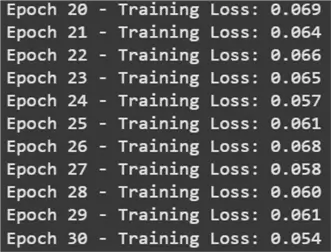 Training epochs