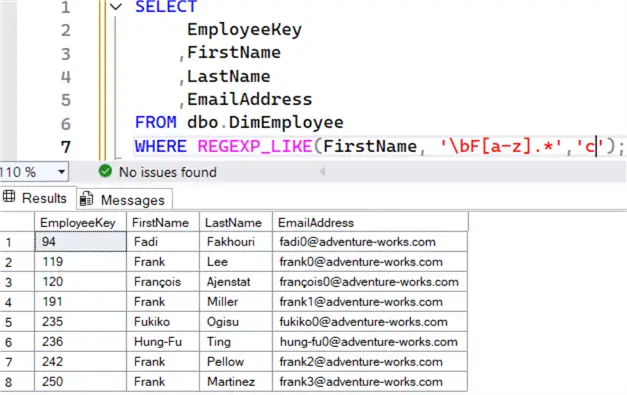 names in all caps are filtered out when using case-sensitive regex