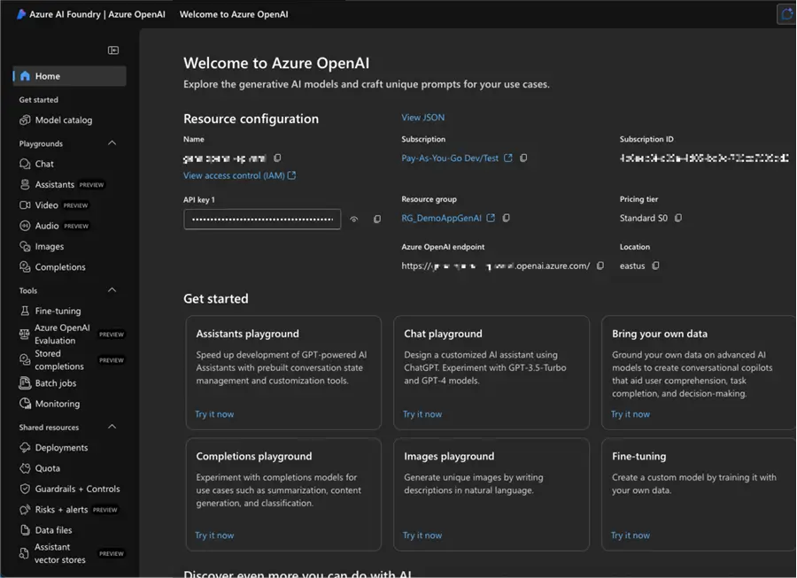 azure AI foundry portal