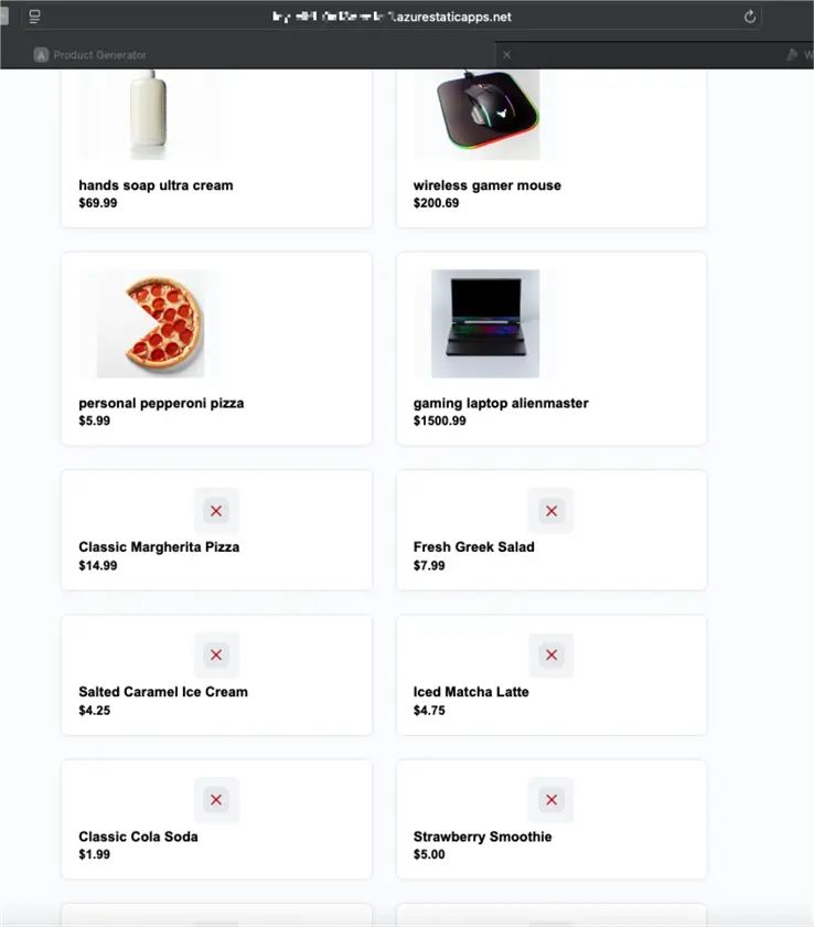 optional web app to show product images, right now some products do not have images