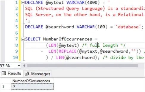 the word database appears 7 times in the text