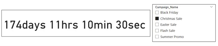 Image showing a Countdown Timer with slicers in Power BI