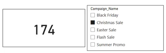 Image showing a card visual with time difference calculation and a slicer in Power BI