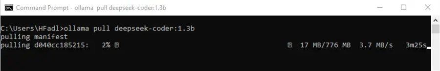 command prompt - pull