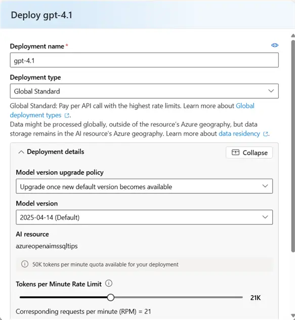 Deploy gpt-4.1