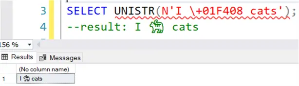 unistr and the cat emoji