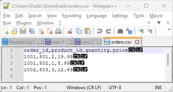 notepad file contents