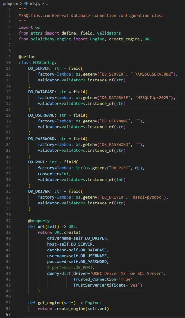 db connection class