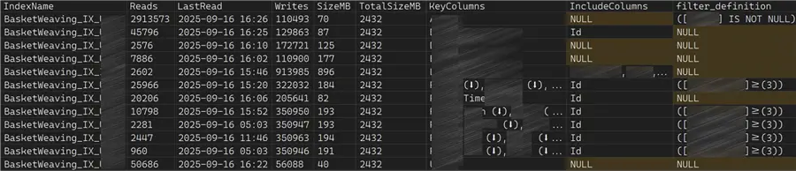 query output