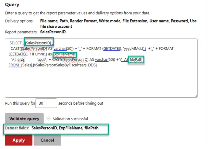 DSS query