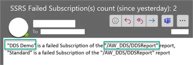 Failed Subscriptions email notification