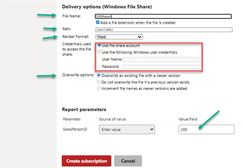 Standard Subscription properties - 2
