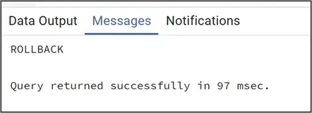 rollback message