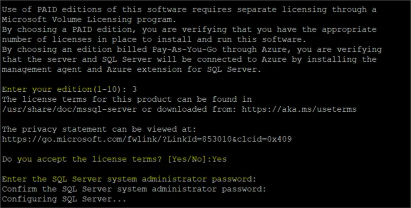 install sql server 2025 for linux