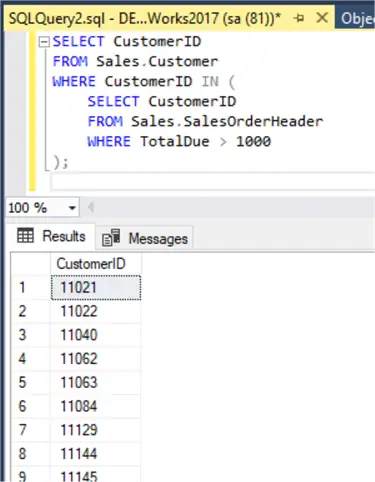 customers with at least one order over 1000