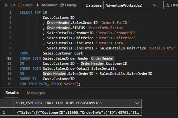 for json path with root query
