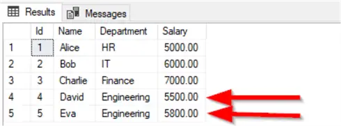 json with array objects records inserted into sql table