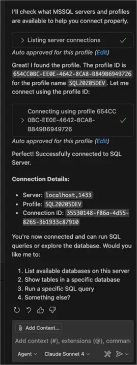 Copilot quickly shows what is capable of with our connection