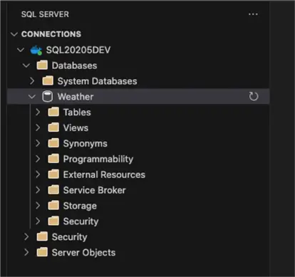 we refresh our instance and confirm the database is properly created