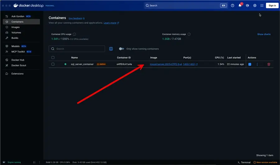 visualizing docker container