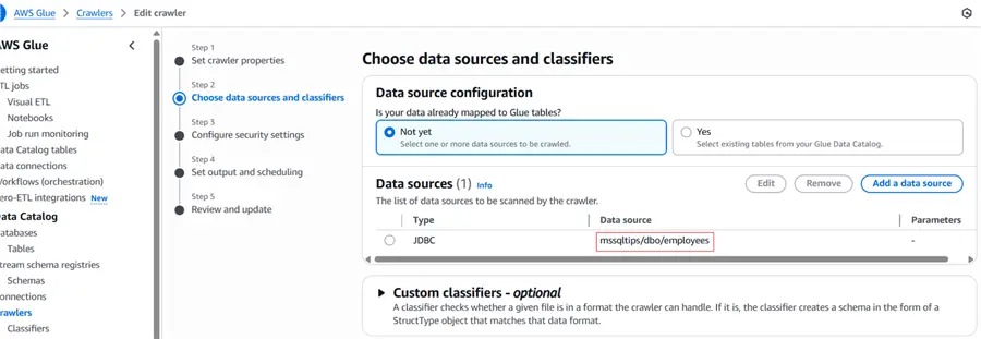 choose data source