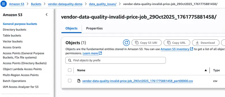 data quality issues folder