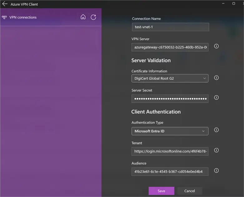 Azure Point to Site VPN Configuration Steps