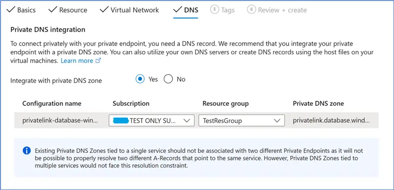 Private DNS Zone