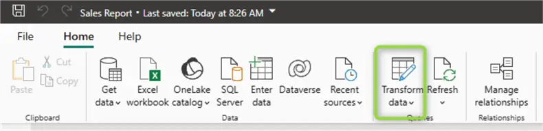 powerbi desktop open power query editor 