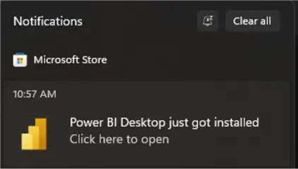 installation notification