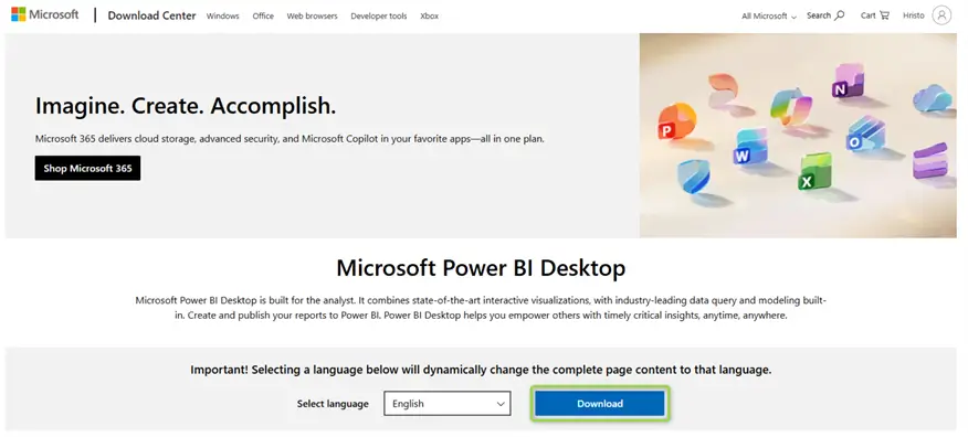 power bi desktop installer download page 