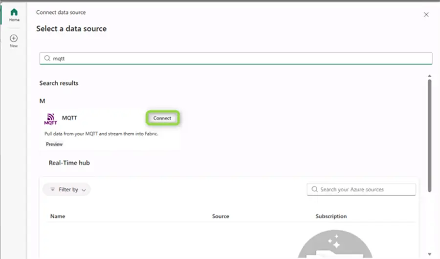 mqtt as data source for eventstream