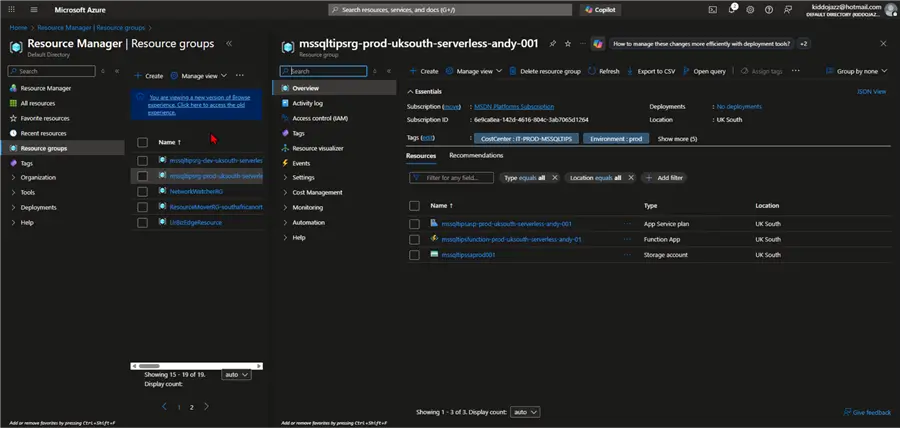 Production Resource deployment