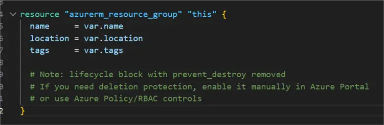 Resource Group: main.tf