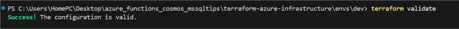 Validate Terraform