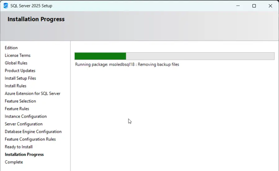 installing sql server 2025