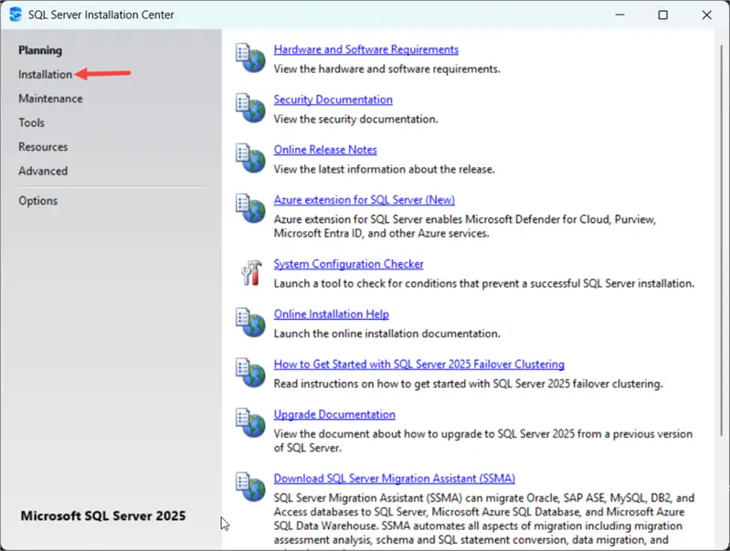 installation center