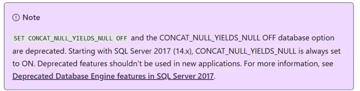 sql concat code and query output